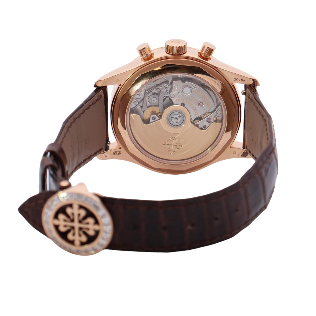Patek Philippe Annual Calendar Rose Gold 40mm Black Stick Dial Watch Ref# 5961R-010 - Happy Jewelers Fine Jewelry Lifetime Warranty