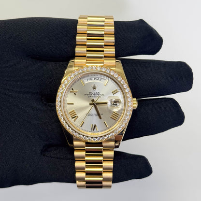 Rolex Day-Date 40mm Silver Dial Watch Ref# 228348RBR
