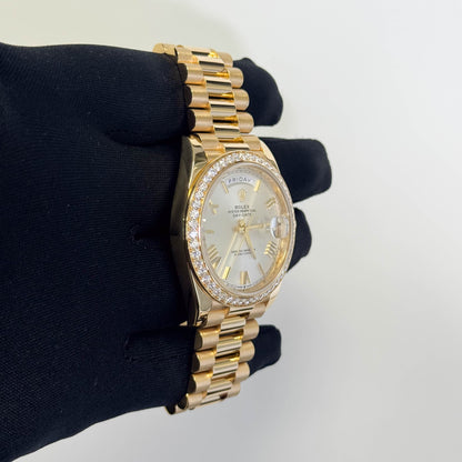 Rolex Day-Date 40mm Silver Dial Watch Ref# 228348RBR