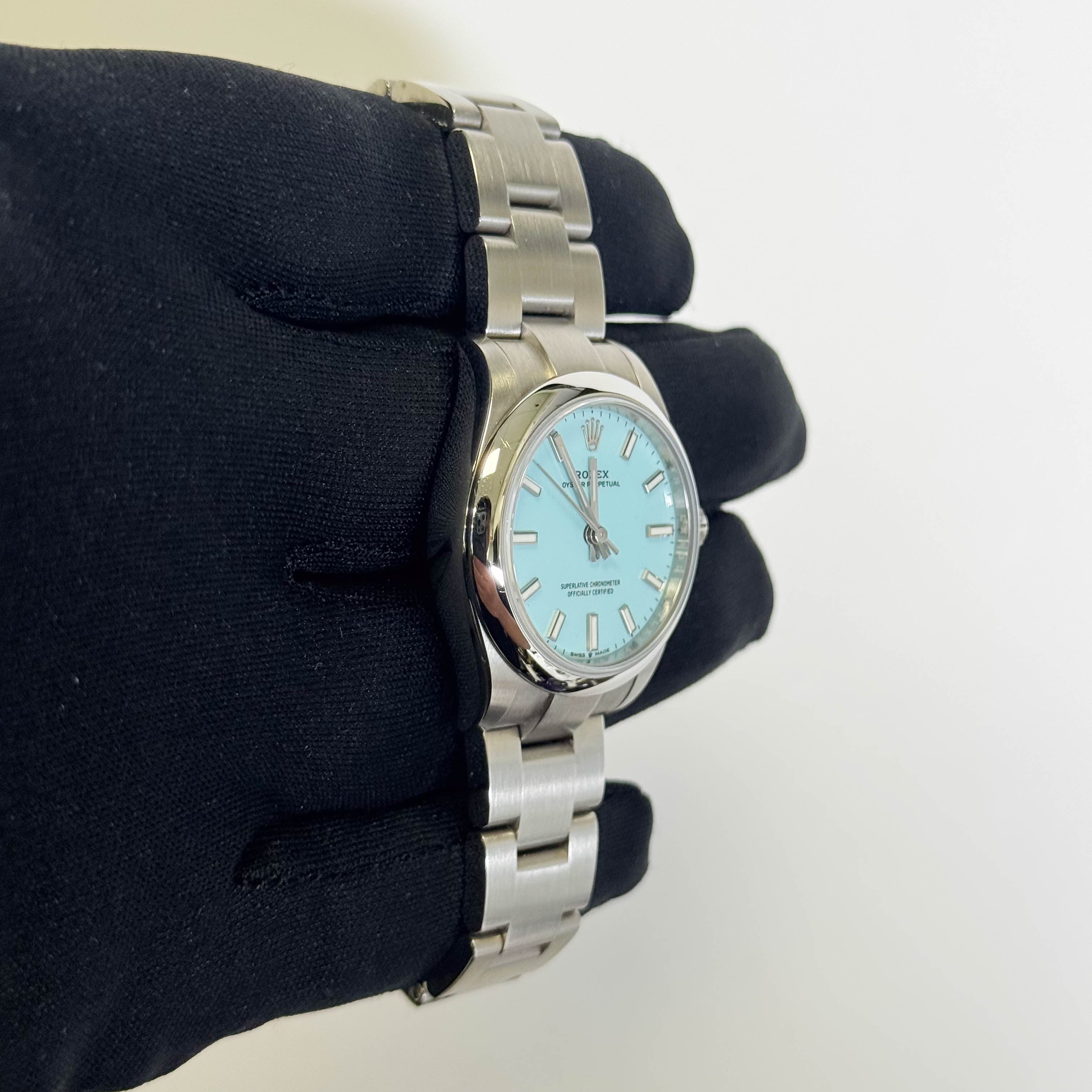 Rolex Oyster Perpetual 31mm Tiffany Dial Watch Ref# 277200