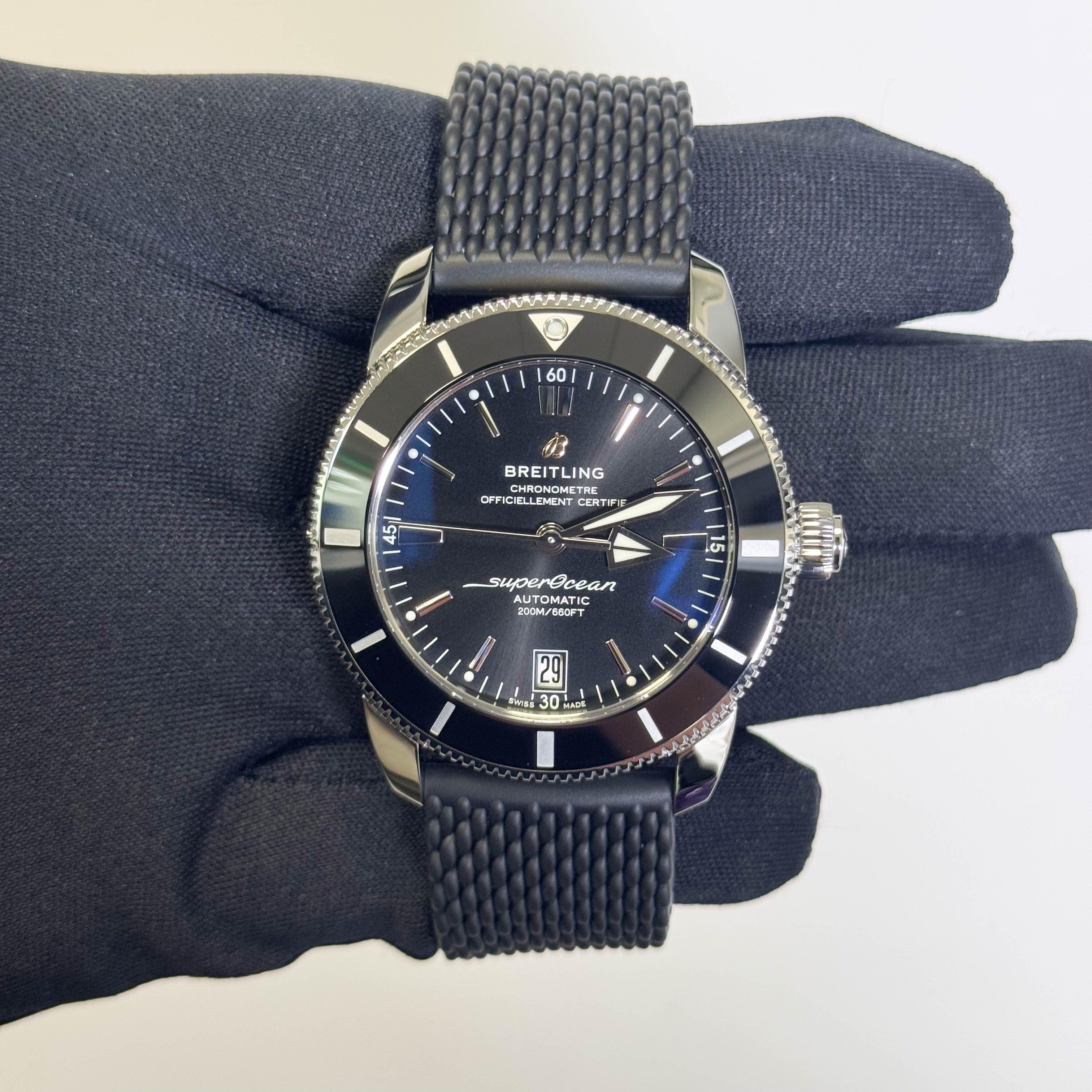 Breitling Superocean 42mm Black Dial Watch Ref# AB2010