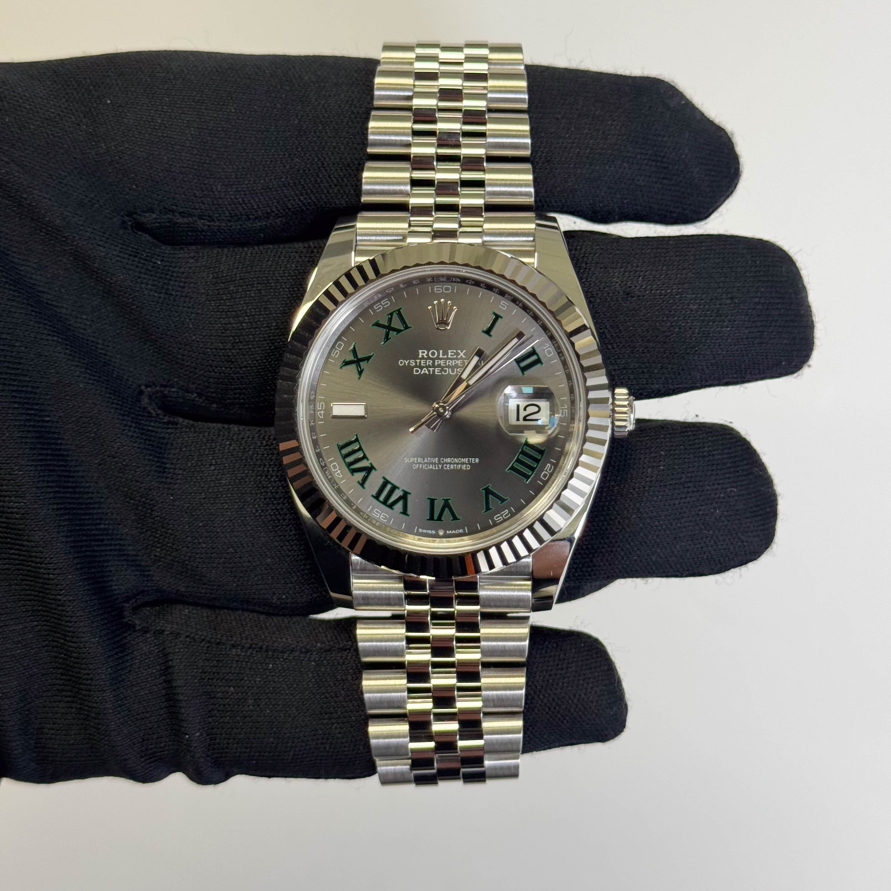 Rolex Datejust 41mm Wimbledon Dial Watch Ref# 126334