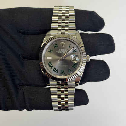 Rolex Datejust 41mm Wimbledon Dial Watch Ref# 126334