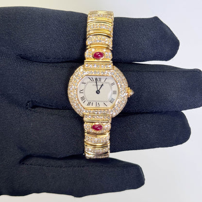 Cartier Ellipse 28mm x 12mm White Dial Watch