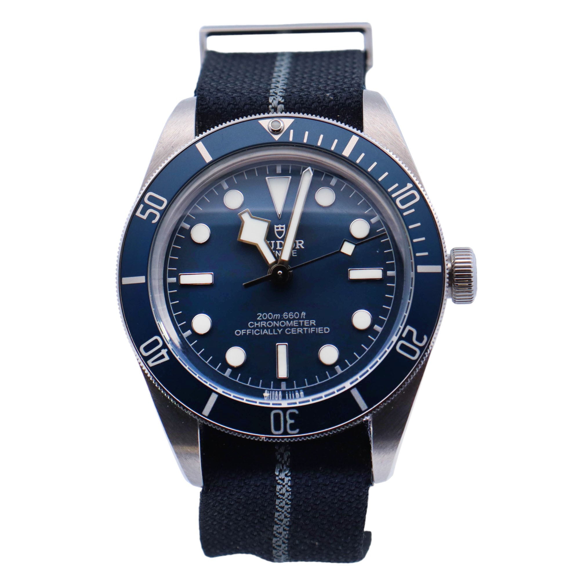 Tudor Black Bay Fifty Eight Stainless Steel Blue Dot Dial Watch Reference#: 79030B - Happy Jewelers Fine Jewelry Lifetime Warranty