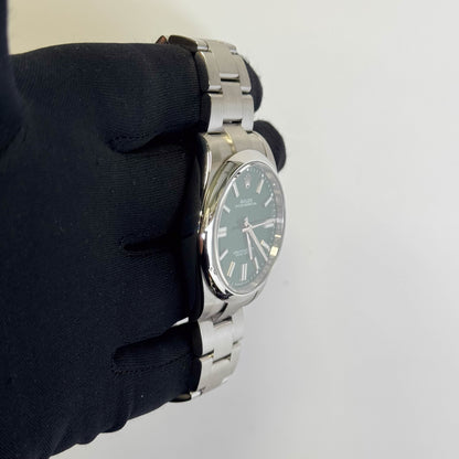 Rolex Oyster Perpetual 41mm Green Dial Watch Ref# 124300