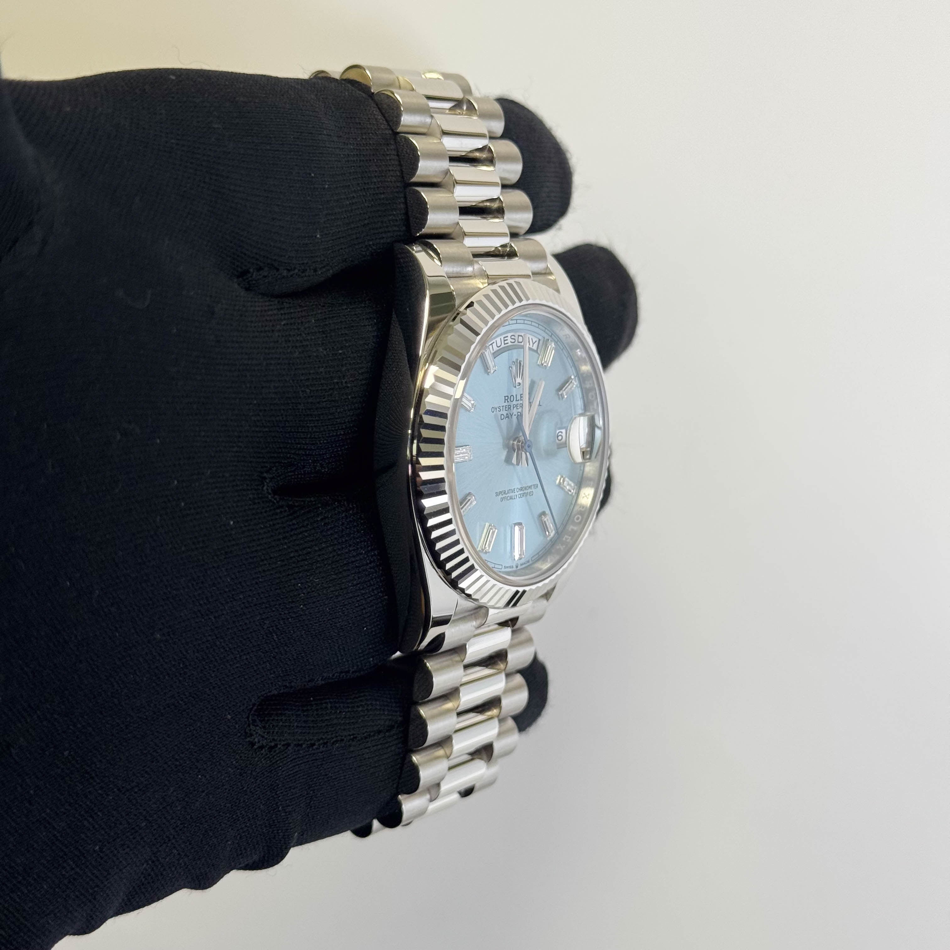 Rolex Day-Date 40mm Blue Dial Watch Ref# 228236