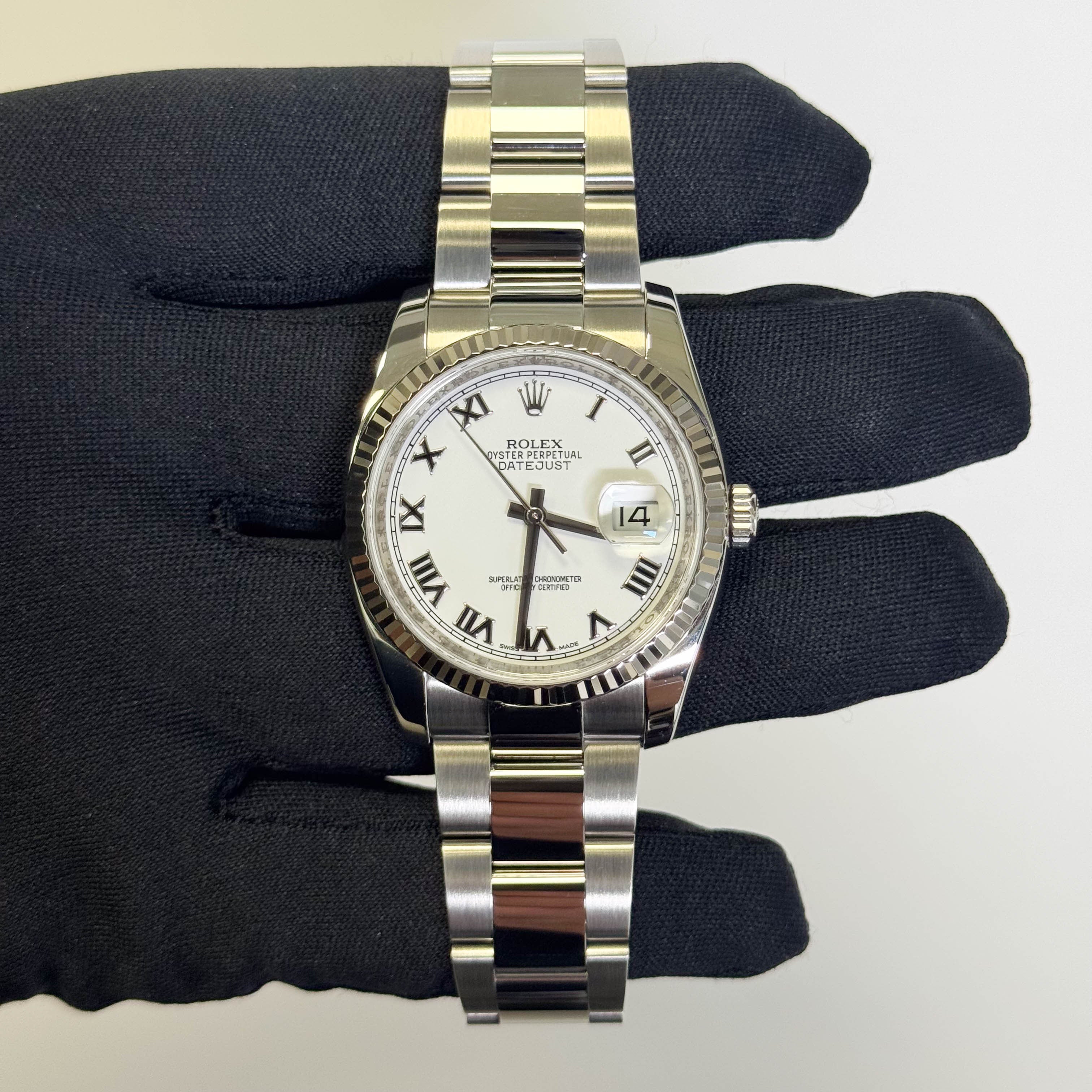 Rolex Datejust 36mm White Dial Watch Ref# 116234