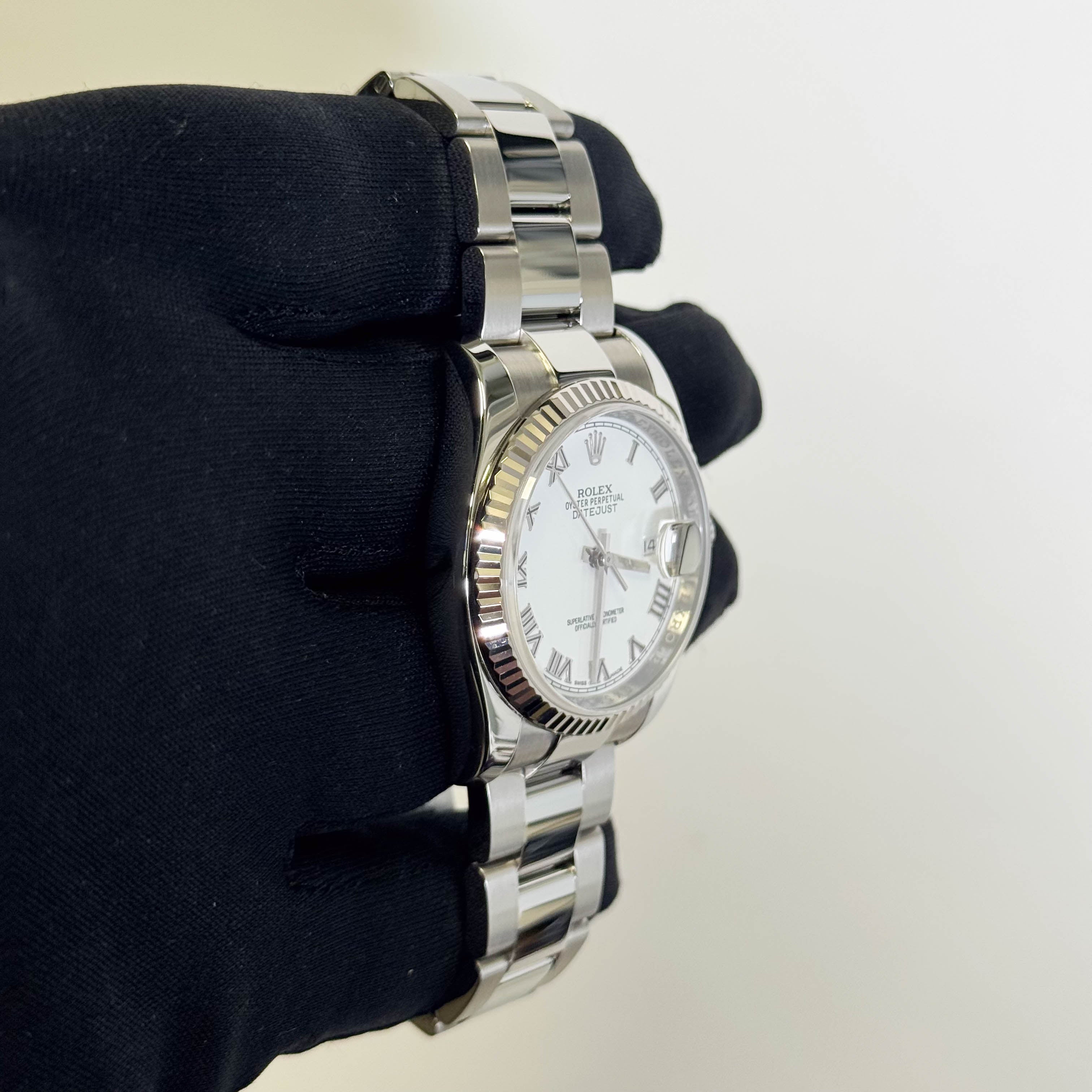 Rolex Datejust 36mm White Dial Watch Ref# 116234