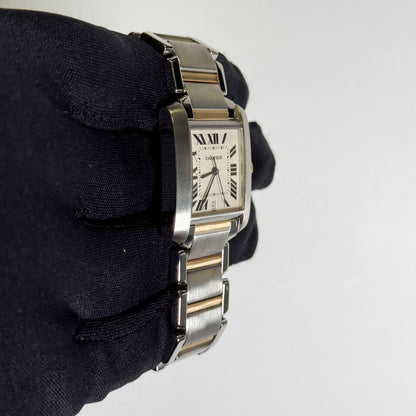 Cartier Tank Francaise 25mm Ivory Dial Ref#W51005Q4