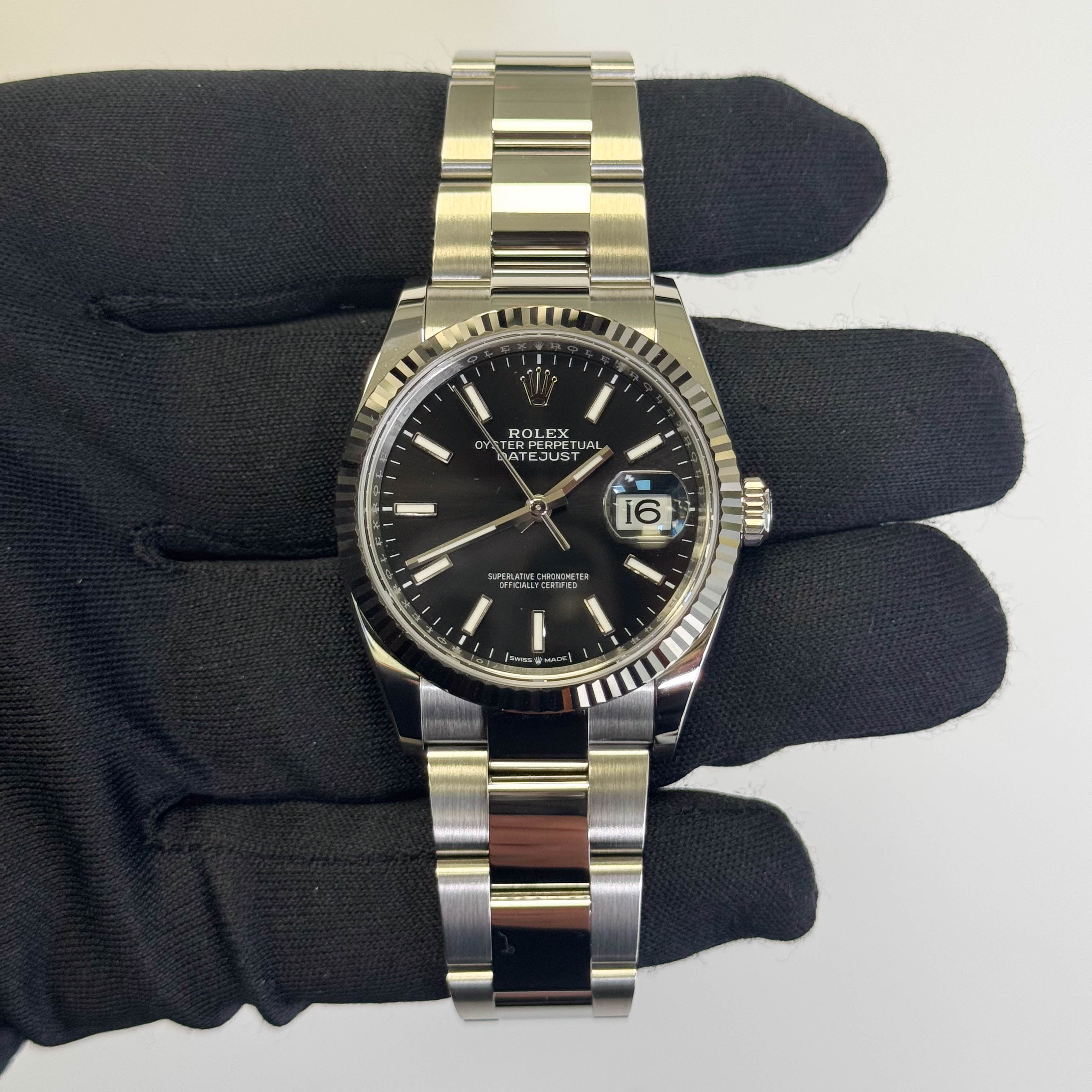 Rolex Datejust 36mm Black Dial Watch Ref# 126234