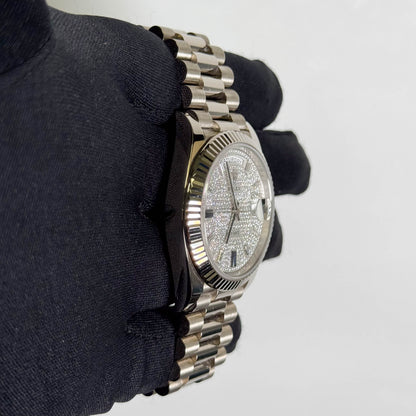 Rolex Day-Date 40mm Pave Dial Watch Ref# 228239 - Happy Jewelers Fine Jewelry Lifetime Warranty