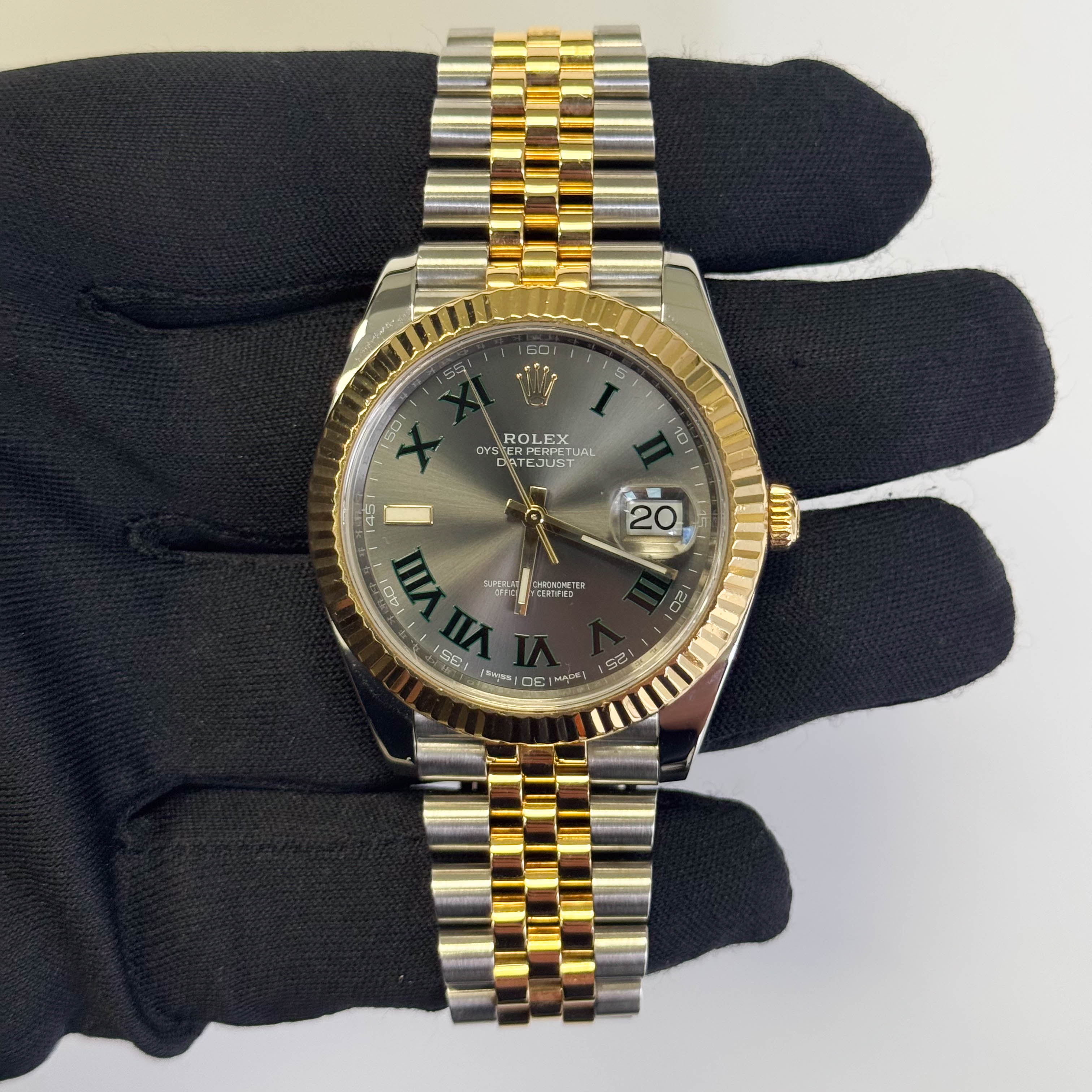Rolex Datejust 41mm Wimbledon Dial Watch Ref# 126333