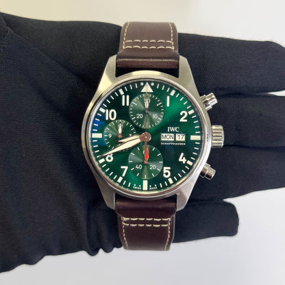 IWC Pilots 41mm Green Dial Watch Ref# IW388103