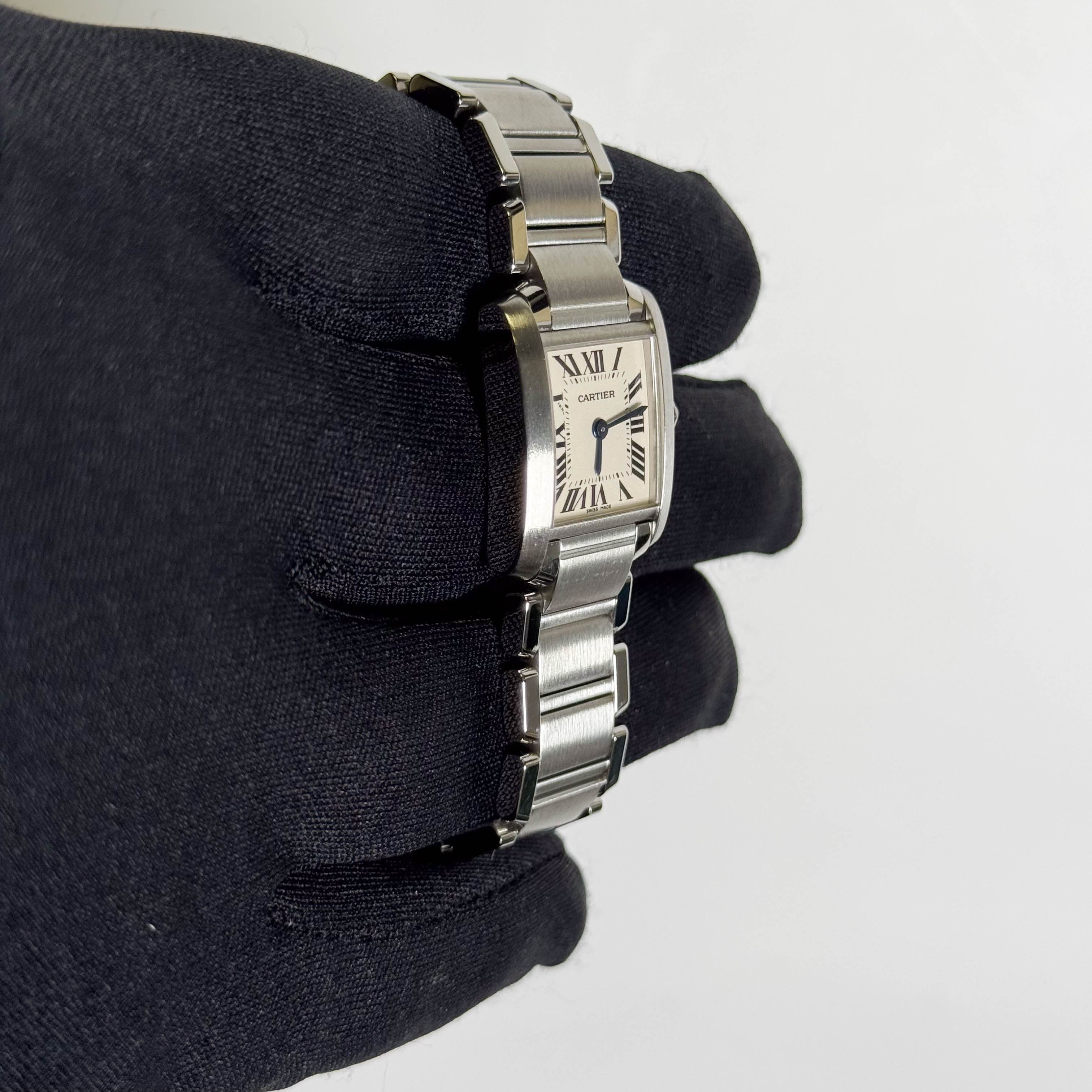 Cartier Tank 20mm Ivory Dial Watch Ref# W51008Q3