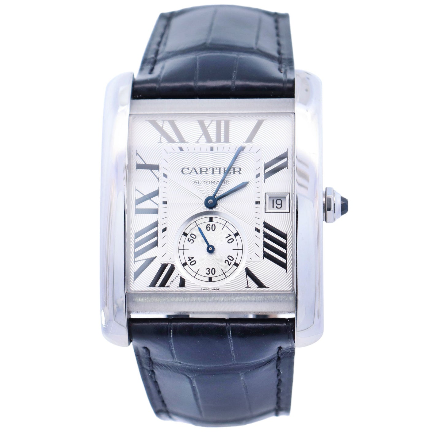 Cartier Tank MC Stainless Steel 34x44mm Silver Roman Dial Watch Reference #: W5330003 - Happy Jewelers Fine Jewelry Lifetime Warranty