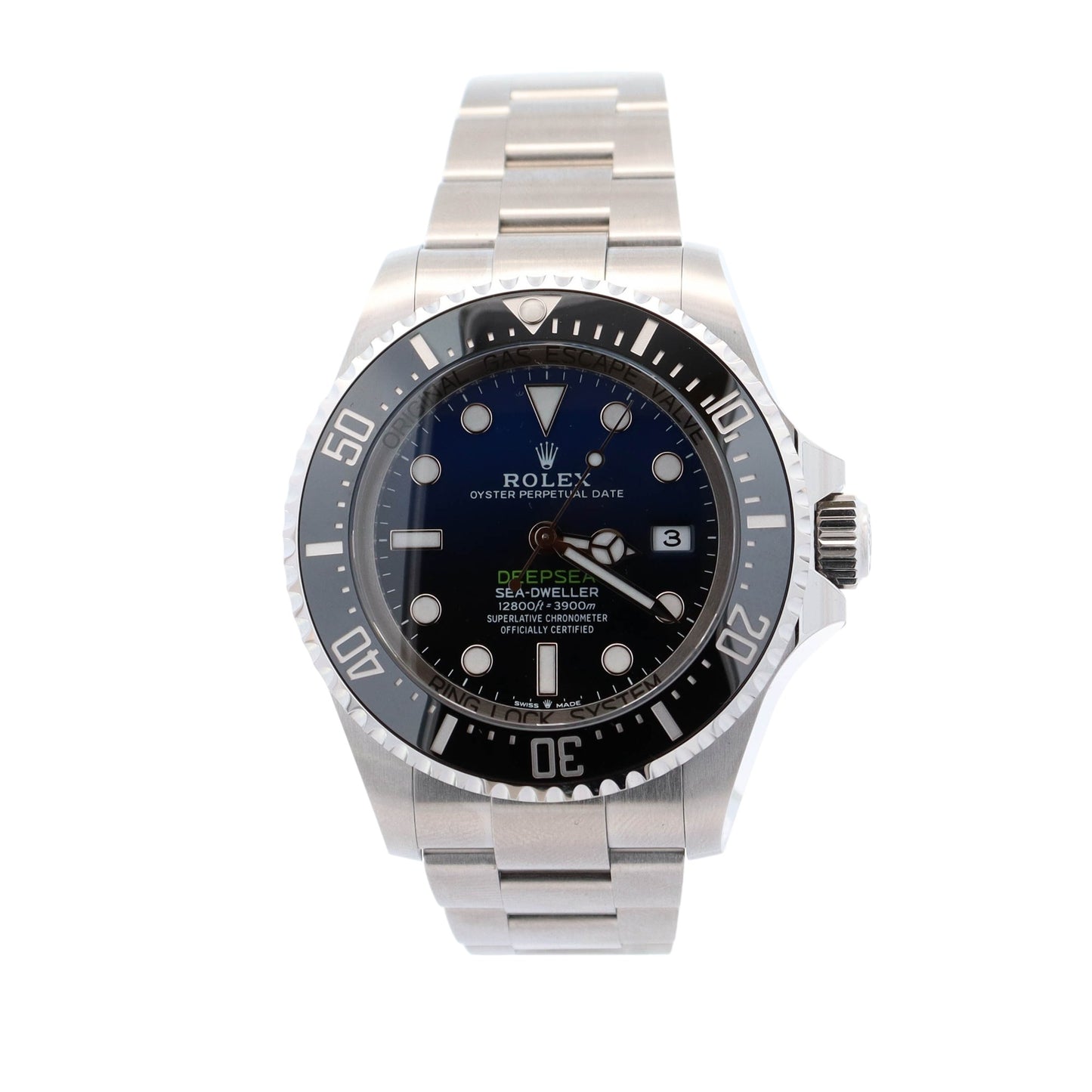 Rolex Deepsea "James Cameron" Stainless Steel 44mm Blue Dot Dial Watch Reference #: 136660 - Happy Jewelers Fine Jewelry Lifetime Warranty