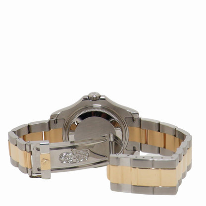 Rolex Yachtmaster 35mm Yellow Gold & Stainless Steel Gray Dot Dial Watch Reference# 168623 - Happy Jewelers Fine Jewelry Lifetime Warranty