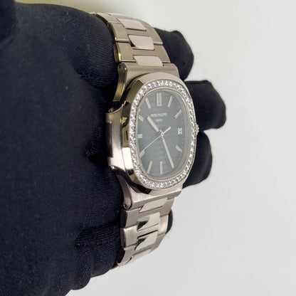 Patek Philippe Nautilus 40mm Blue Dial Watch Ref# 5713/1G-001 - Happy Jewelers Fine Jewelry Lifetime Warranty