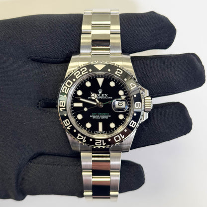 Rolex GMT-Master II 40mm Black Dial Watch Ref# 116710LN - Happy Jewelers Fine Jewelry Lifetime Warranty