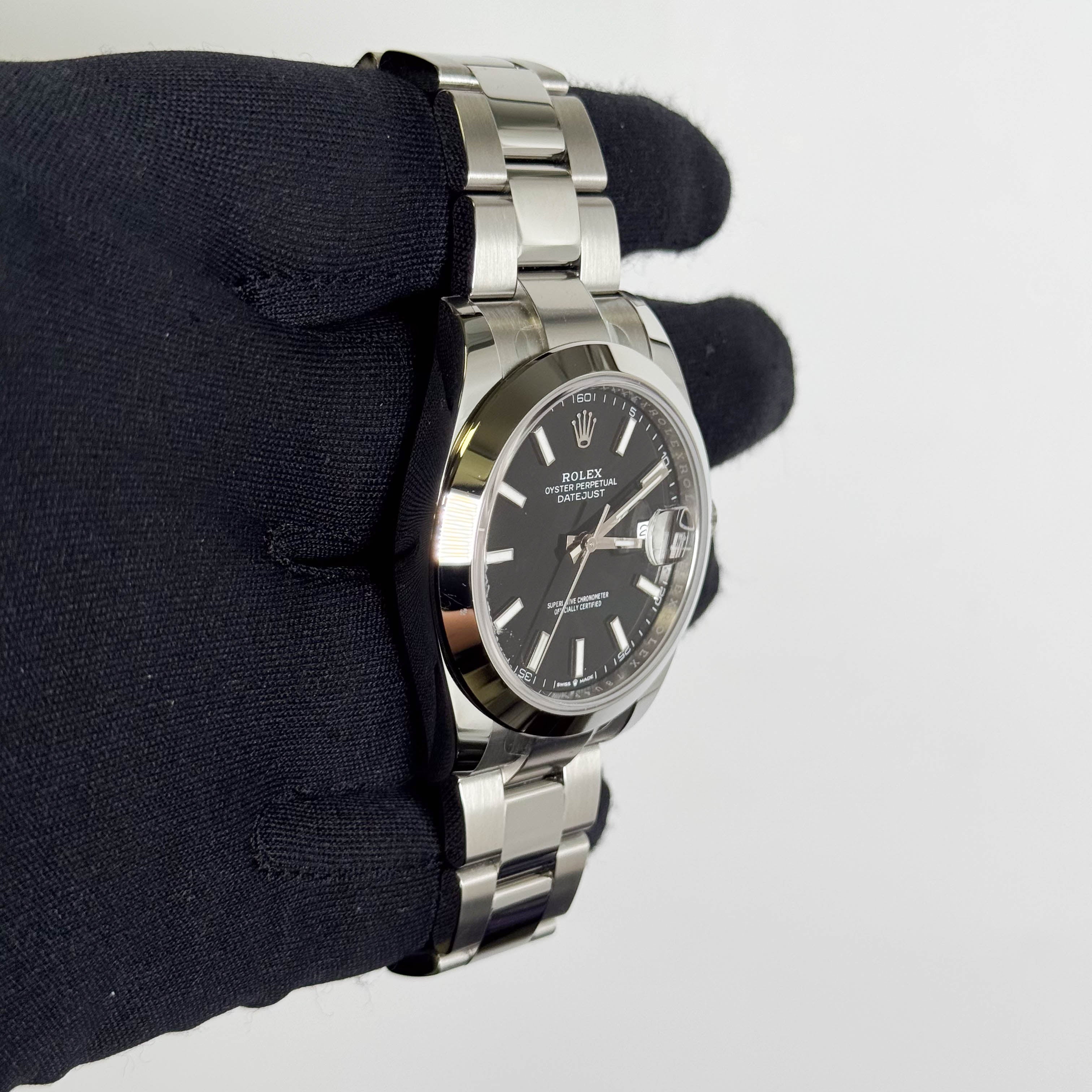 Rolex Datejust 41mm Black Dial Watch Ref# 126300 - Happy Jewelers Fine Jewelry Lifetime Warranty