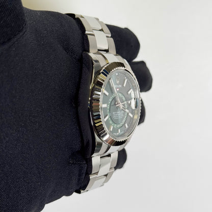 Rolex Sky-Dweller 42mm Green Dial Watch Ref# 336934