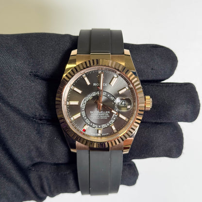Rolex Sky-Dweller 42mm Rhodium Dial Watch Ref# 336235 - Happy Jewelers Fine Jewelry Lifetime Warranty