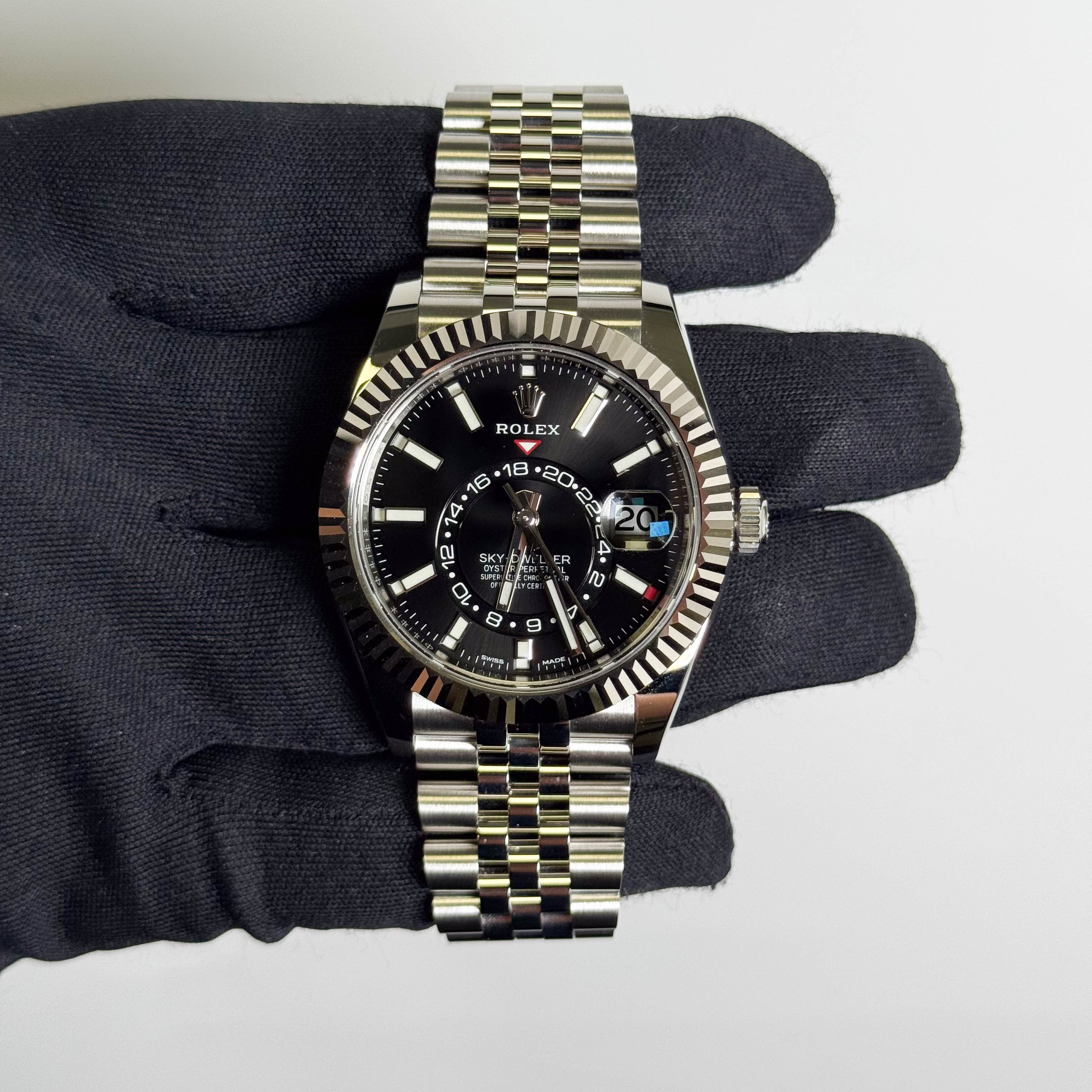 Rolex Sky-Dweller 42 mm Black Dial Watch Ref# 326934 - Happy Jewelers Fine Jewelry Lifetime Warranty