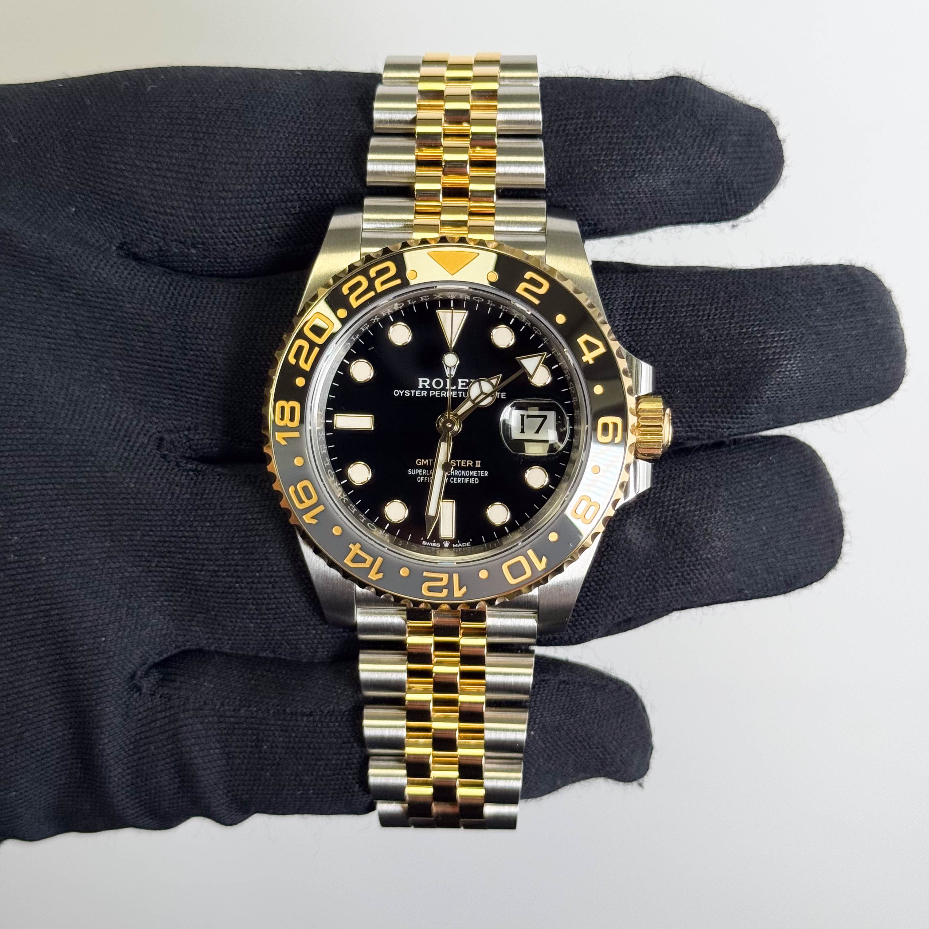 Rolex GMT-Master II Guinness 40mm Black Dial Watch Ref# 126713GRNR - Happy Jewelers Fine Jewelry Lifetime Warranty