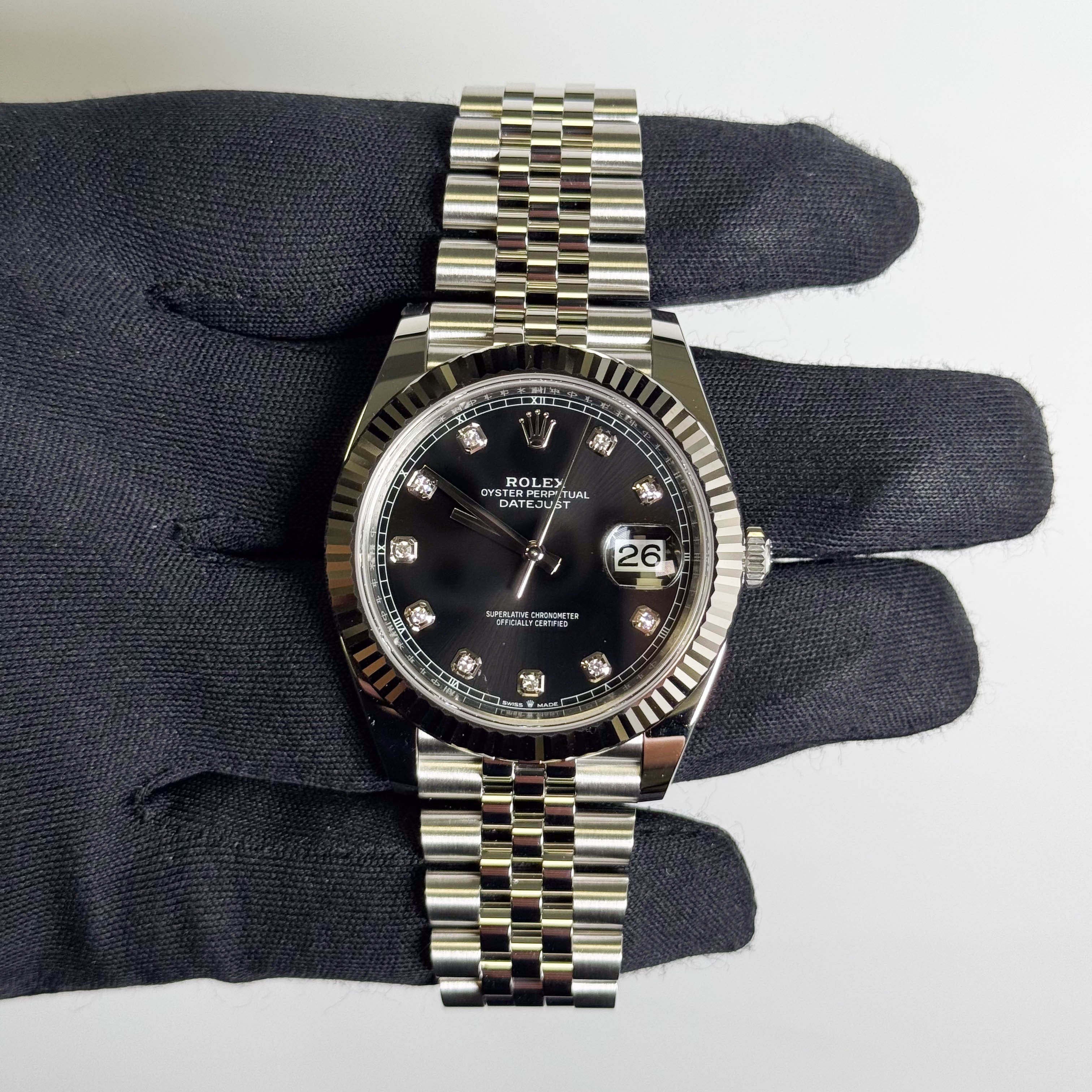 Rolex Datejust 41mm Black Dial Watch Ref# 126334 - Happy Jewelers Fine Jewelry Lifetime Warranty