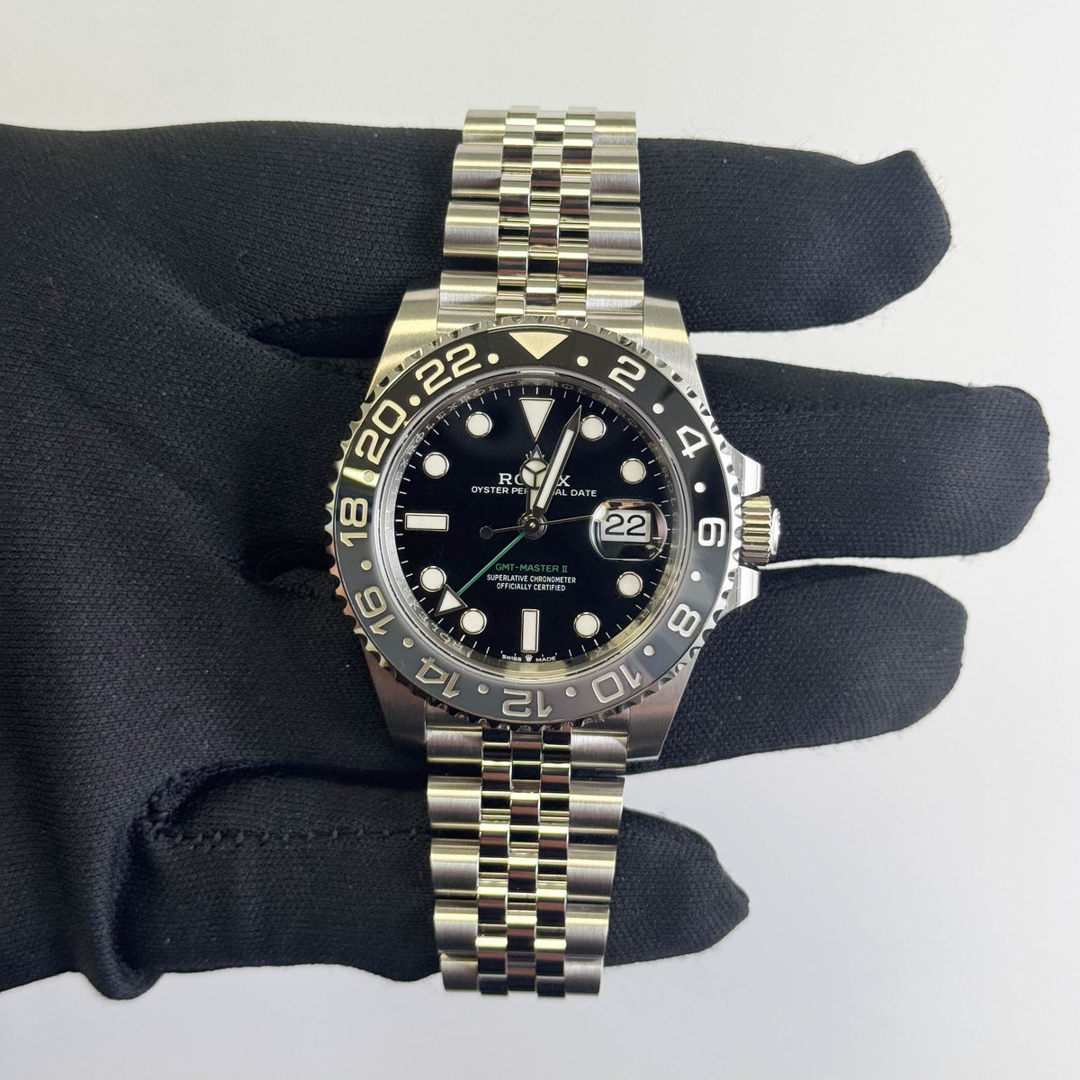 Rolex GMT-Master II "Bruce Wayne" 40mm Black Dial Watch Ref# 126710GRNR