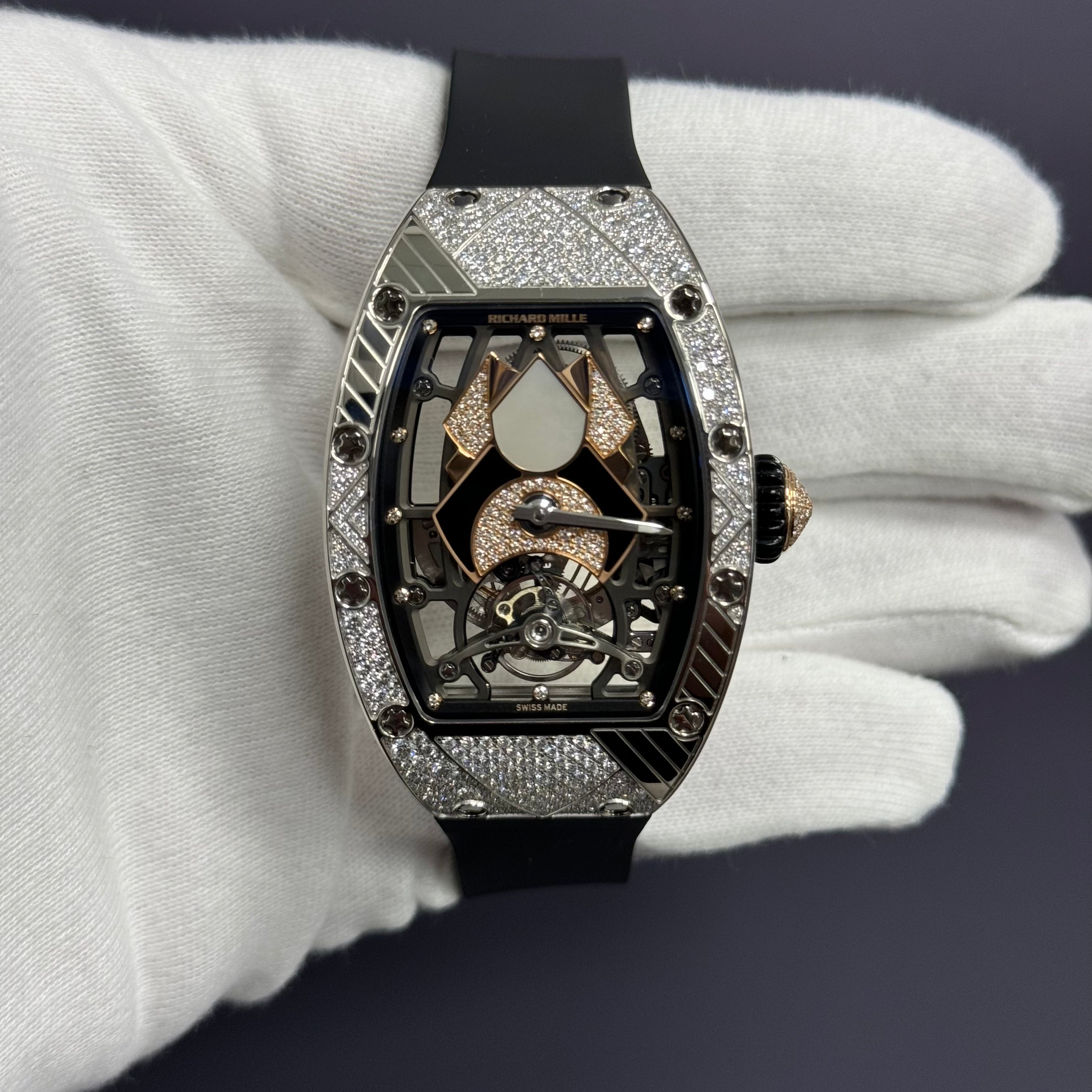 Richard Mille RM71-01 Factory Set White Gold Skeleton Dial Watch Ref# RM71-01 - Happy Jewelers Fine Jewelry Lifetime Warranty
