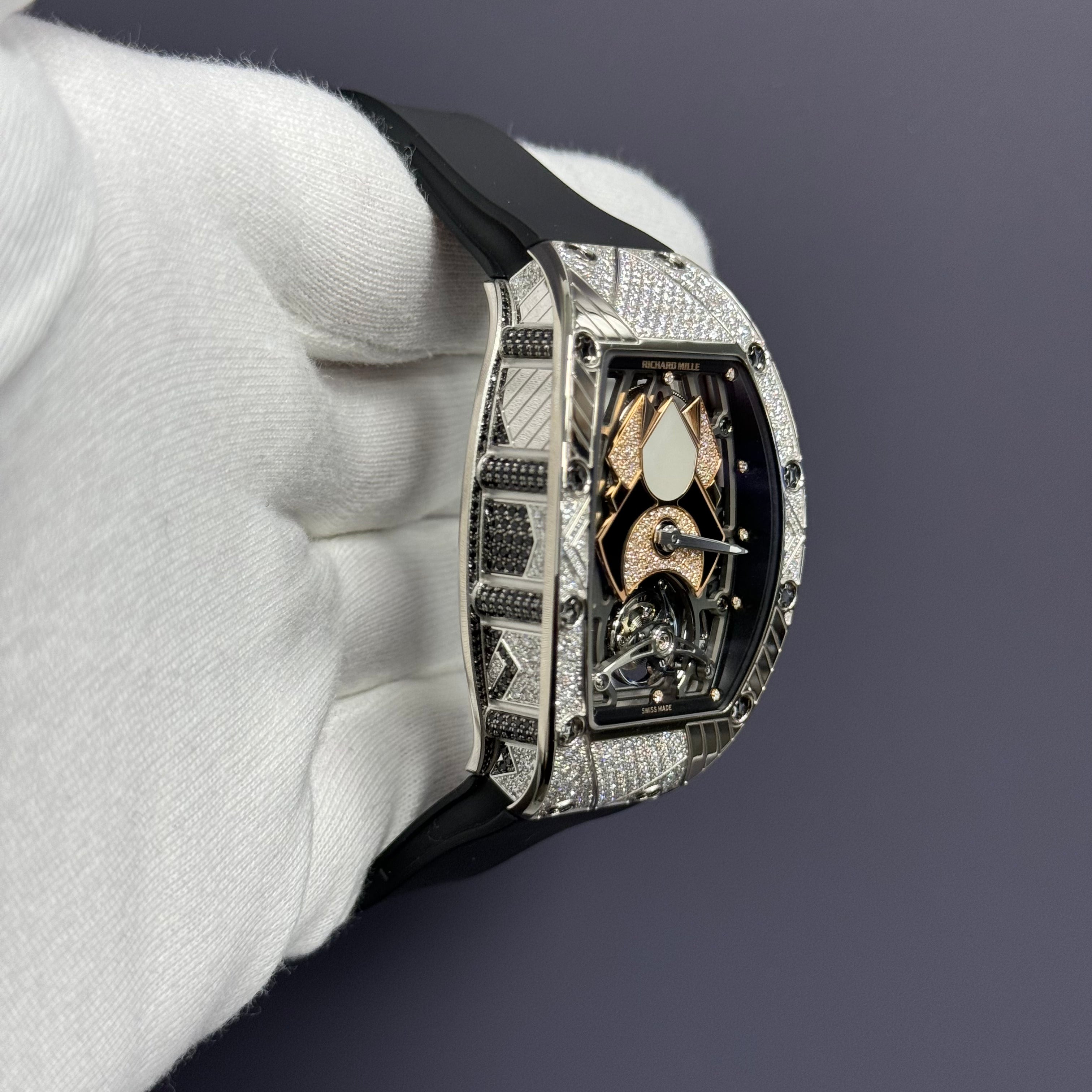 Richard Mille RM71-01 Factory Set White Gold Skeleton Dial Watch Ref# RM71-01 - Happy Jewelers Fine Jewelry Lifetime Warranty