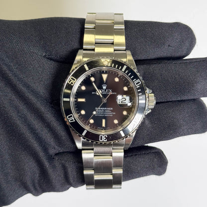 Rolex Submariner 40mm Black Dial Watch Ref# 16610