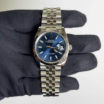 Rolex Datejust 36mm Blue Dial Watch Ref# 126234 - Happy Jewelers Fine Jewelry Lifetime Warranty