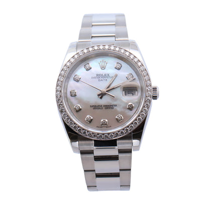 Rolex Oyster Perpetual 34mm MOP Dial Watch Ref# 115200 - Happy Jewelers Fine Jewelry Lifetime Warranty