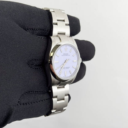 Rolex Oyster Perpetual 34mm Lavender Dial Watch Ref# 124200