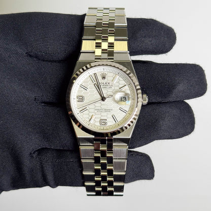 Rolex Land-Dweller 36mm White Honeycomb Dial Watch Ref# 127234