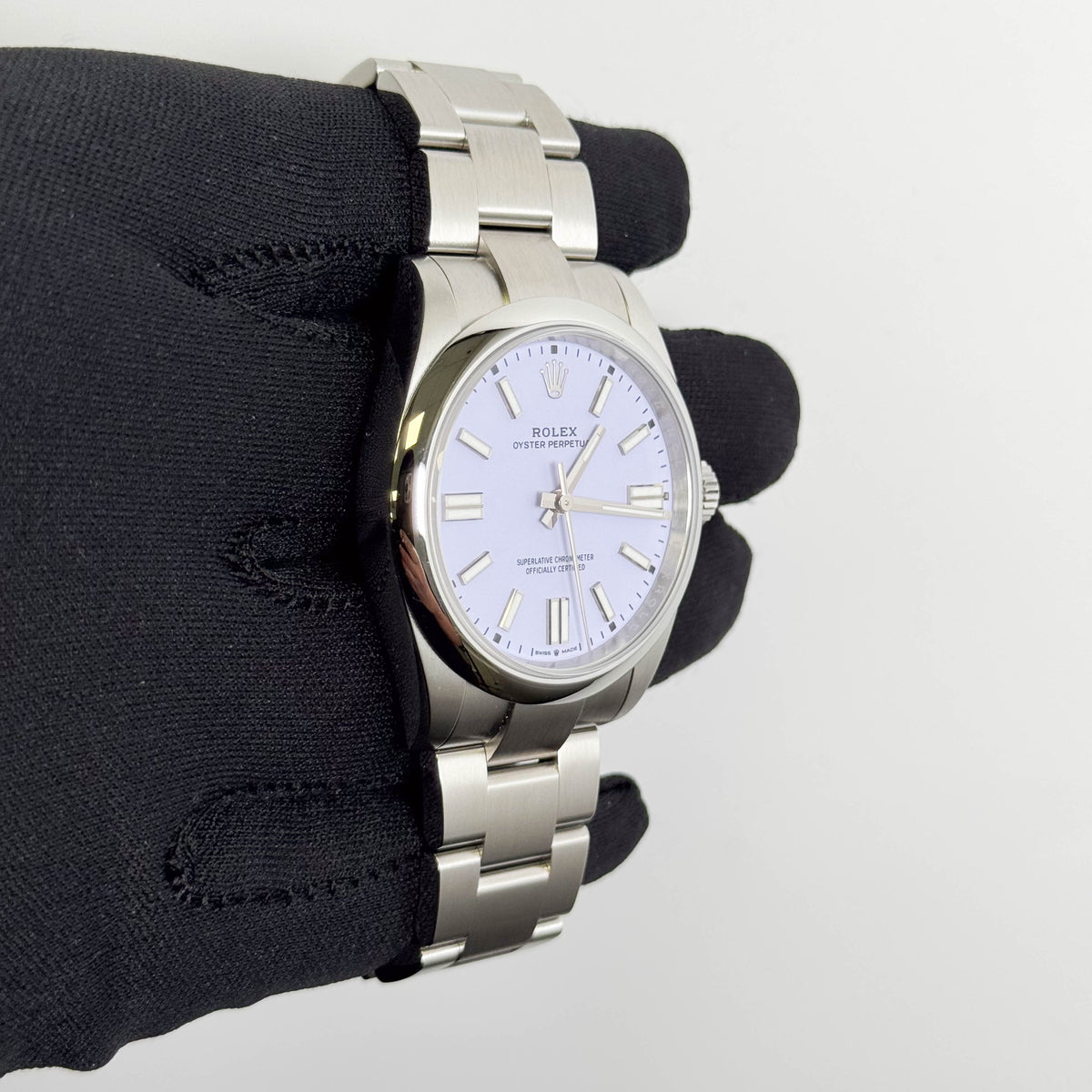 Rolex Oyster Perpetual 41mm Lilac Dial Watch Ref# 134300