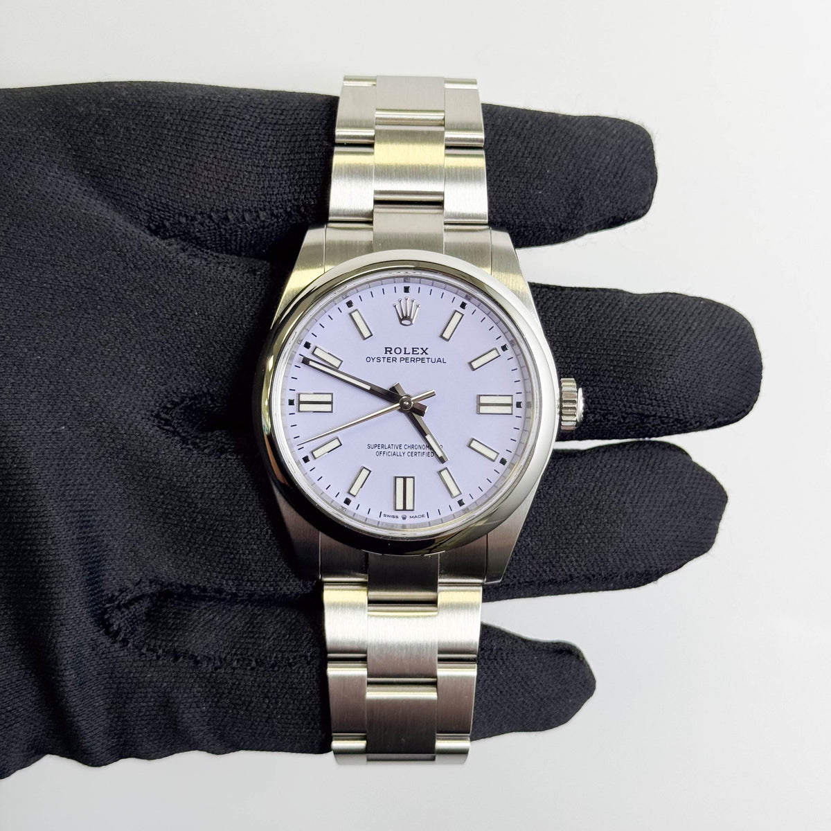 Rolex Oyster Perpetual 41mm Lilac Dial Watch Ref# 134300