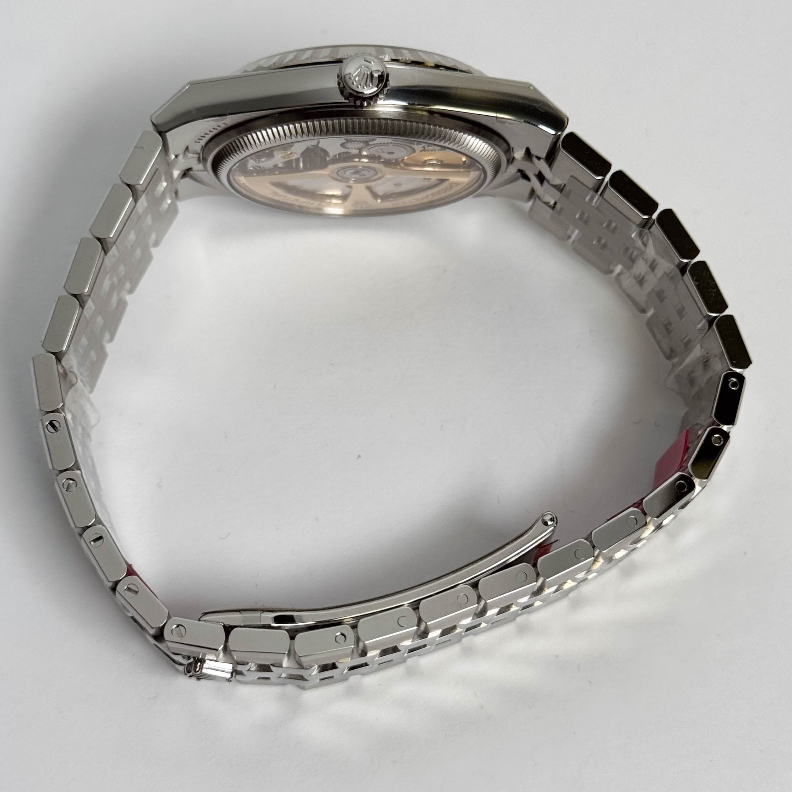 Rolex Land-Dweller 36mm White Honeycomb Dial Watch Ref# 127234