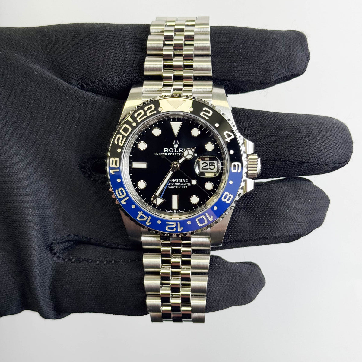 Rolex GMT-Master II "Batgirl" 40mm Black Dial Watch Ref# 126710BLNR