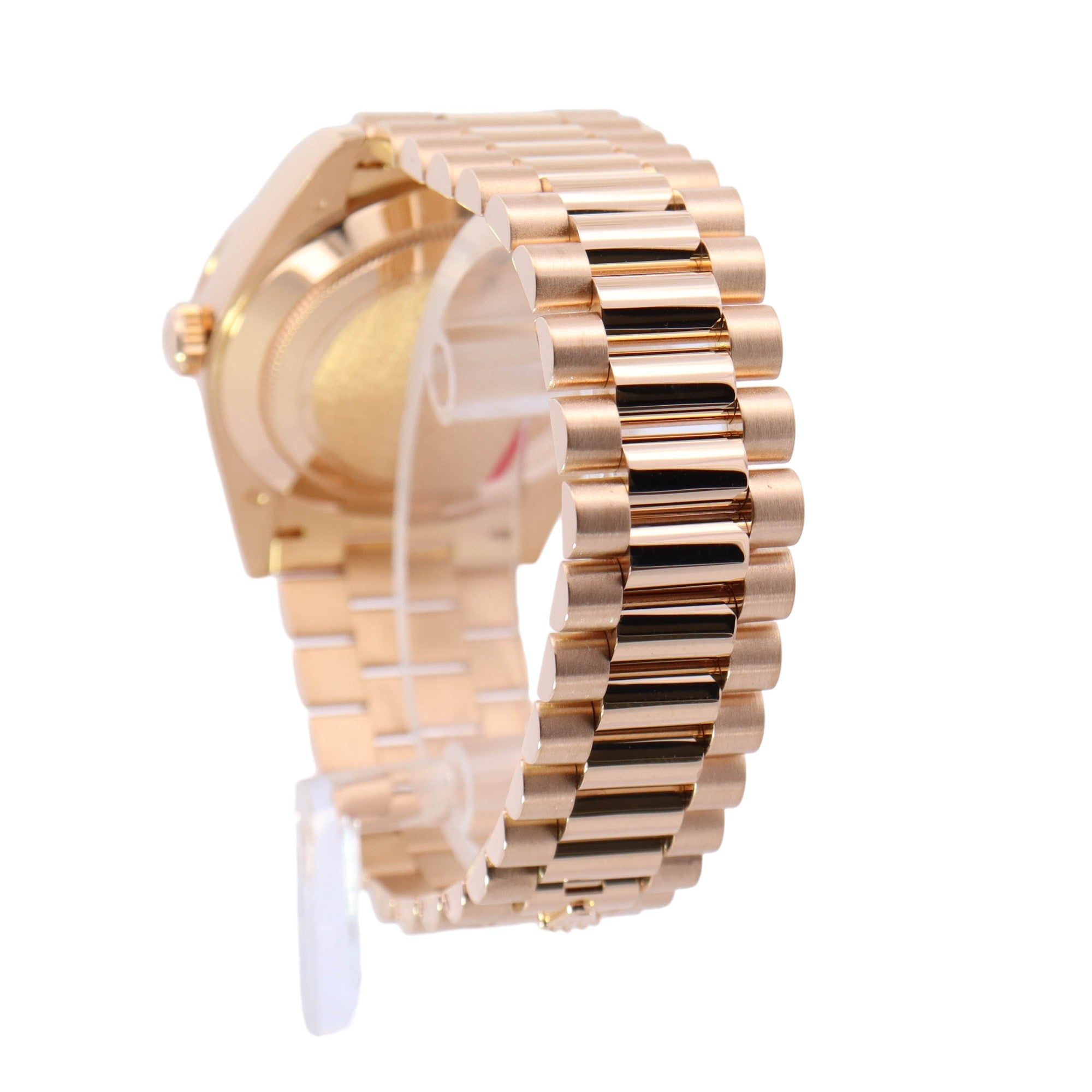 Rolex Day-Date Yellow Gold 40mm Aftermarket Champagne Diamond Baguette Dial Watch Reference #: 228238 - Happy Jewelers Fine Jewelry Lifetime Warranty