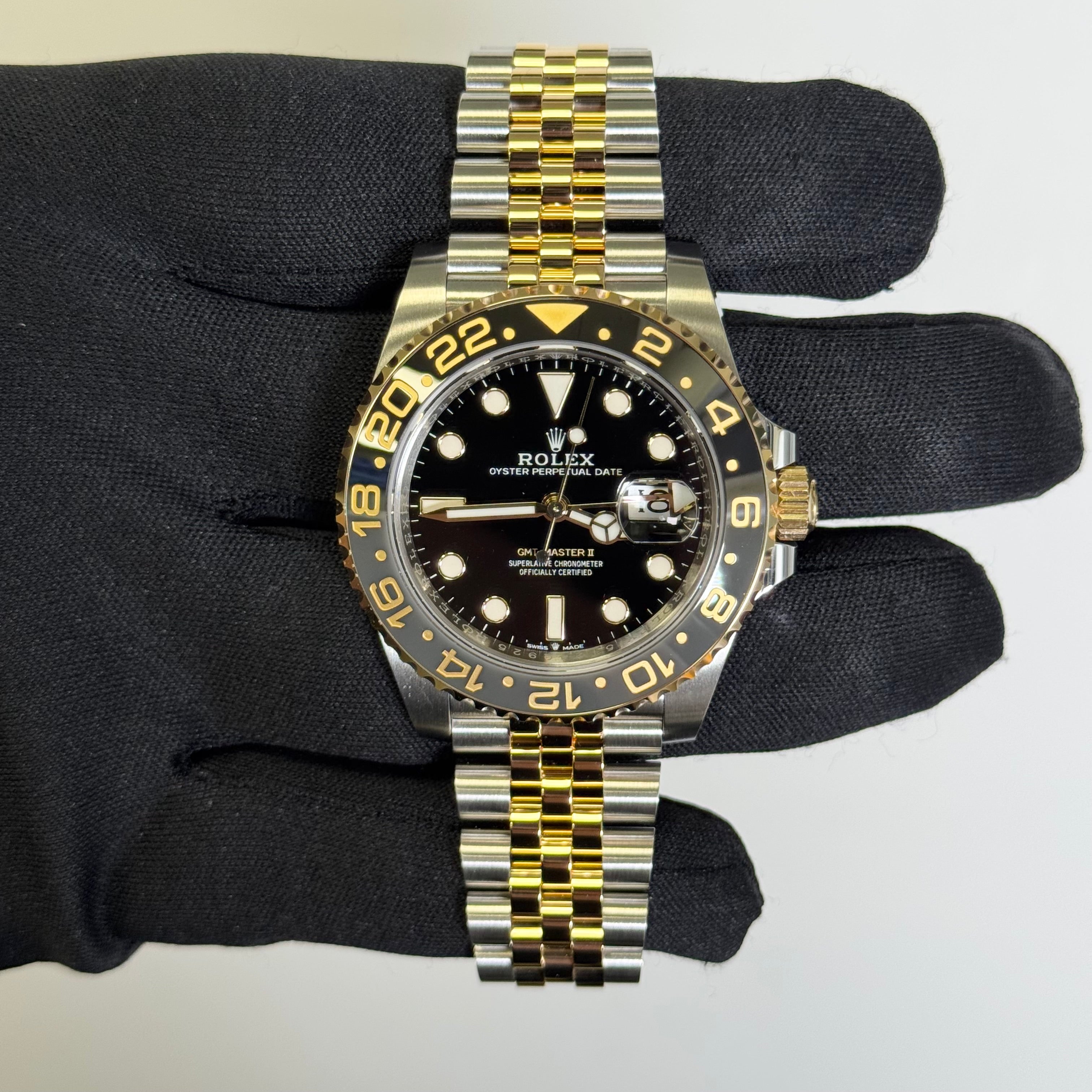 Rolex GMT-Master II Guinness 40mm Black Dial Watch Ref# 126713GRNR