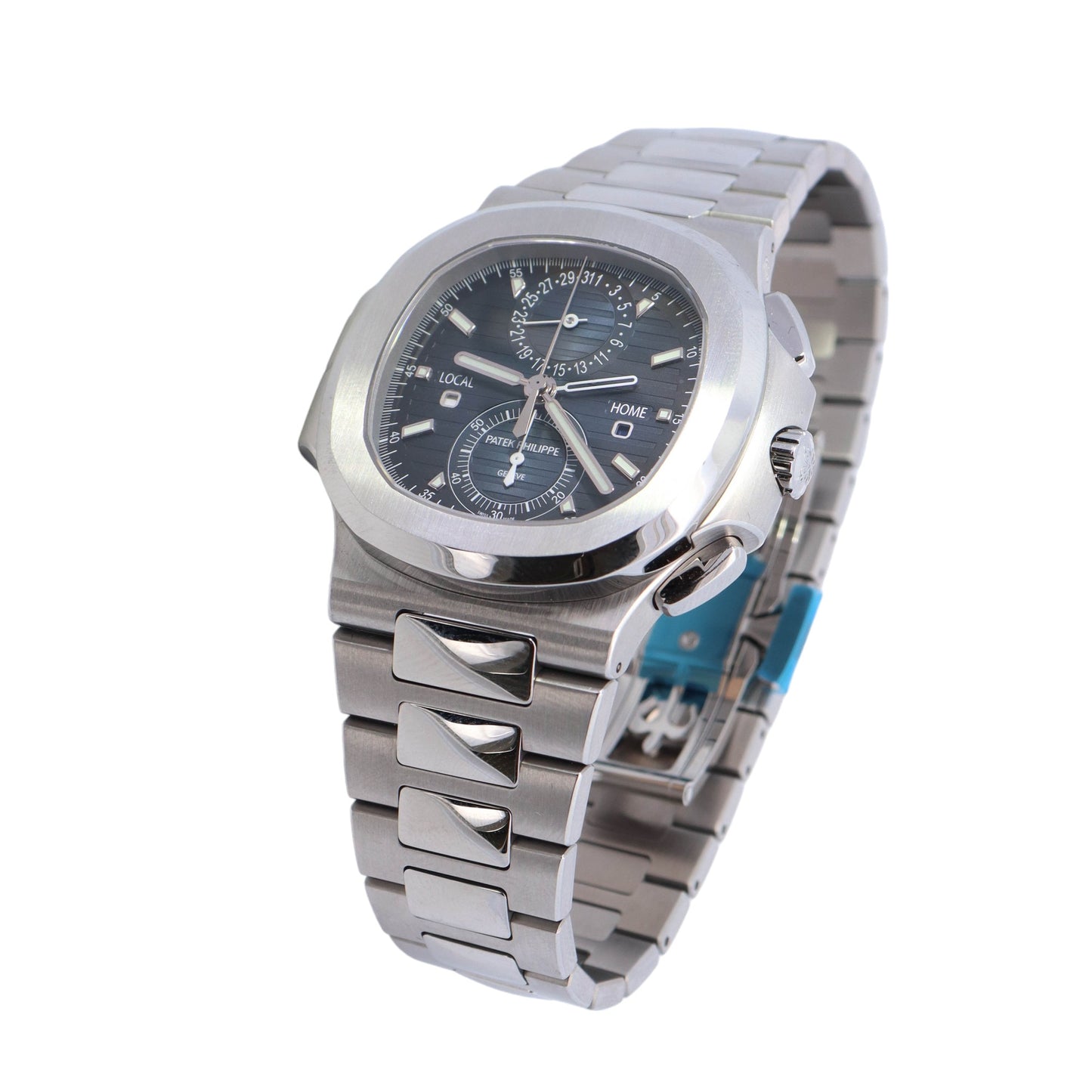 Patek Philippe Nautilus Stainless Steel 40mm Blue Stick Dial Watch Reference #:  5990/A1-001 - Happy Jewelers Fine Jewelry Lifetime Warranty