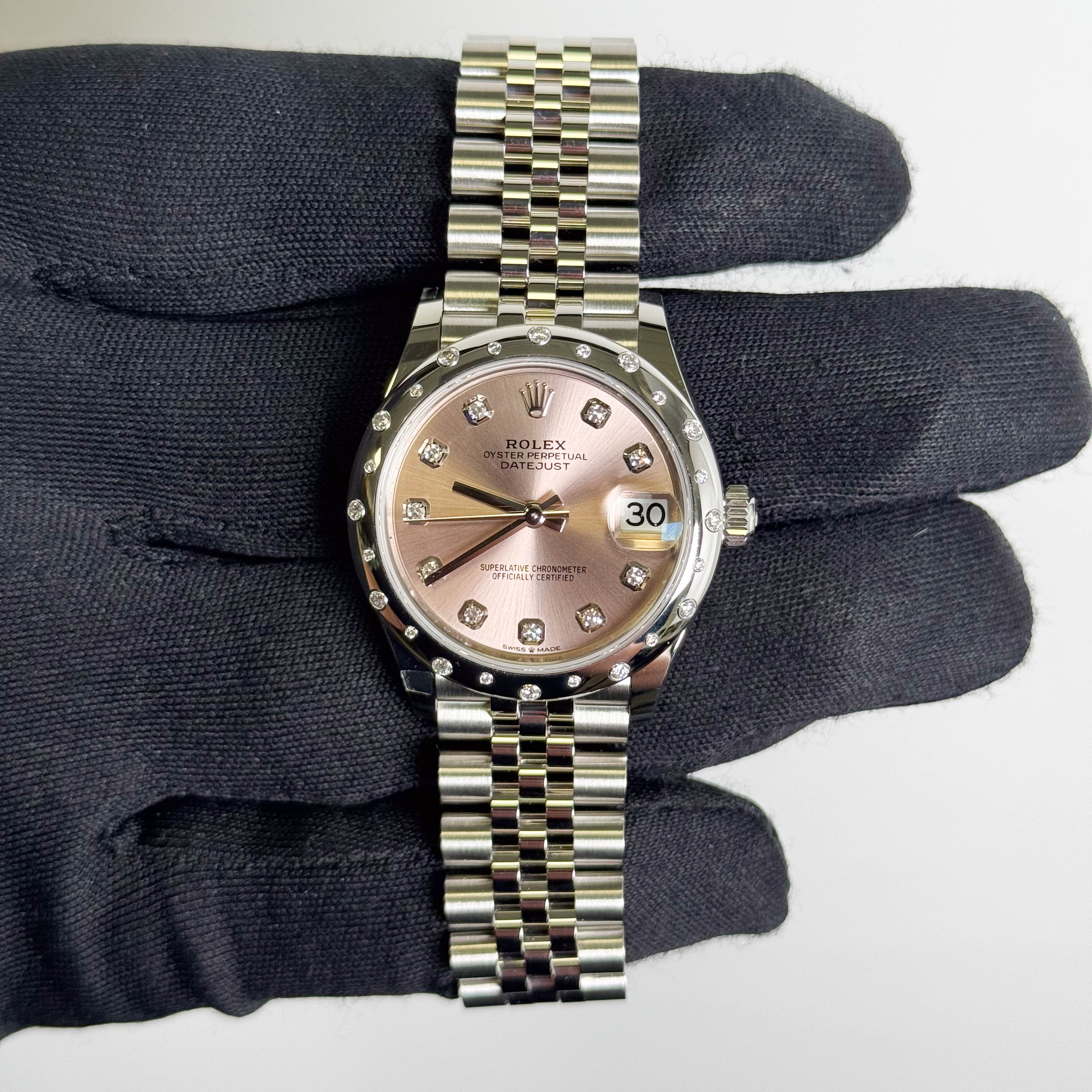 Rolex Datejust 31mm Factory Pink Diamond Dial Watch Ref# 278344RBR