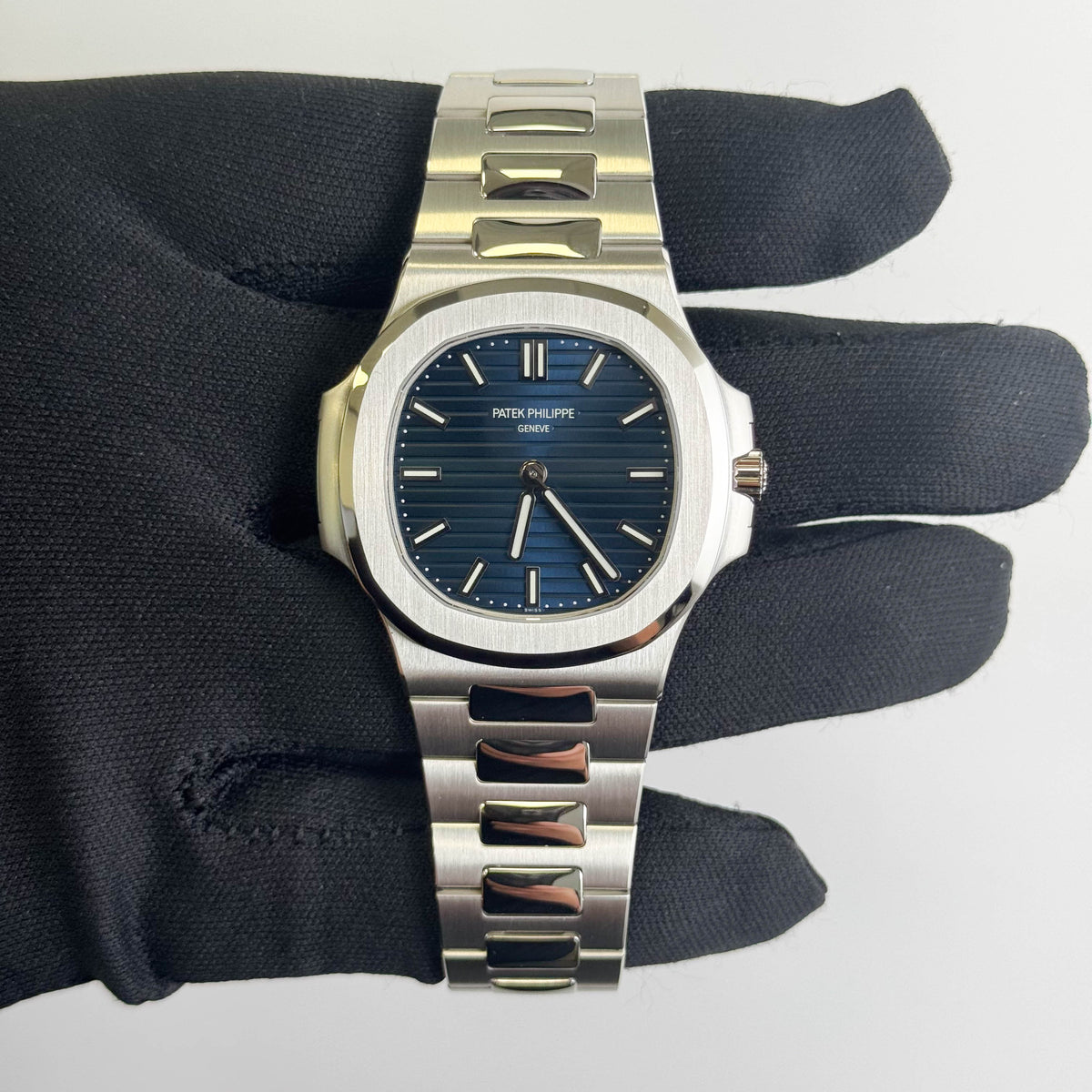 Patek Philippe Nautilus 40.5mm Blue Stick Dial Watch Ref# 5610/1P-001