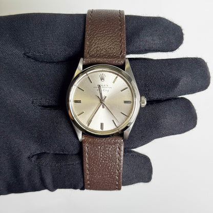 Rolex Air-KIng 34mm Silver Stick Dial Watch Ref# 5500