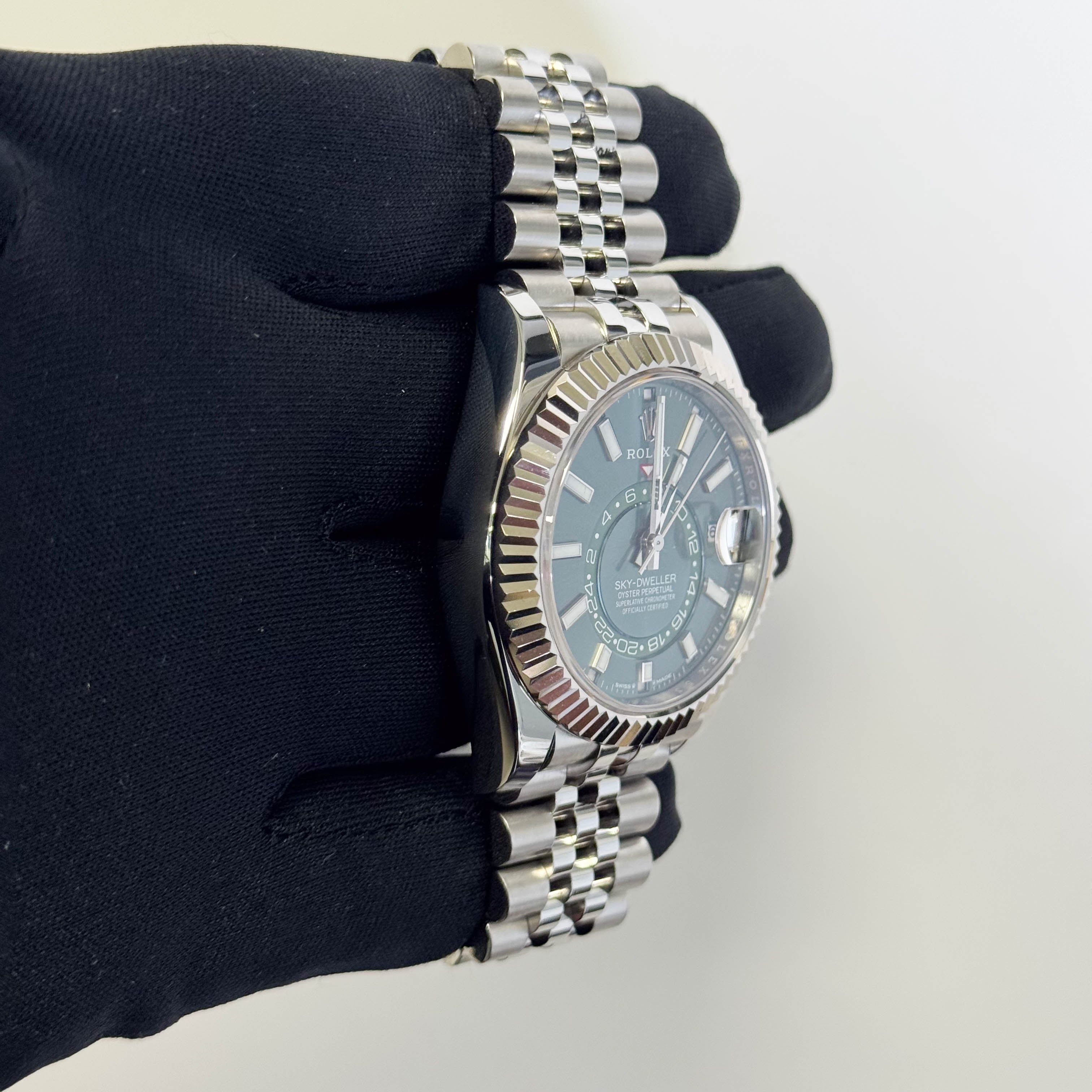 Rolex Sky-Dweller 42mm Green Dial Watch Ref# 336934