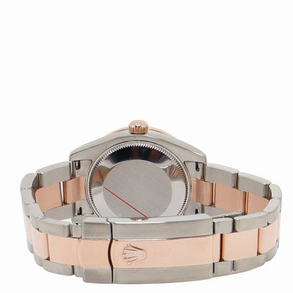 Rolex Datejust 31mm Everose Gold & Stainless Steel Custom White MOP Diamond Dial Watch Reference# 178241 - Happy Jewelers Fine Jewelry Lifetime Warranty